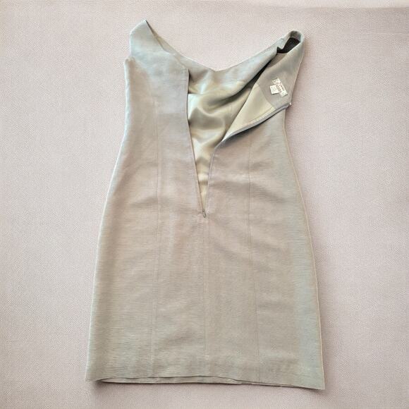 Vintage Tommy Bahama Silk Mini Dress Sage Size 2 - Picture 3 of 5